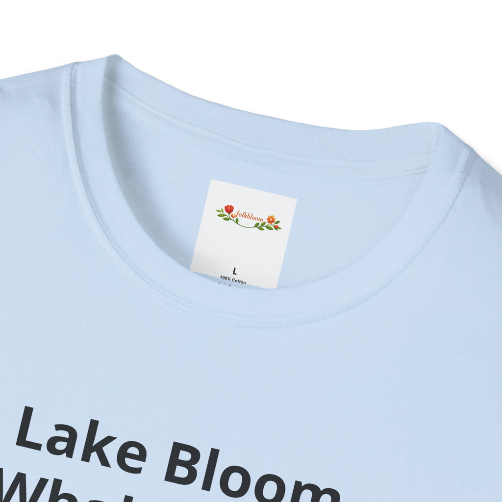 Lake Bloom Whale Tours T-Shirt — Cute Blue Whale Graphic Tee