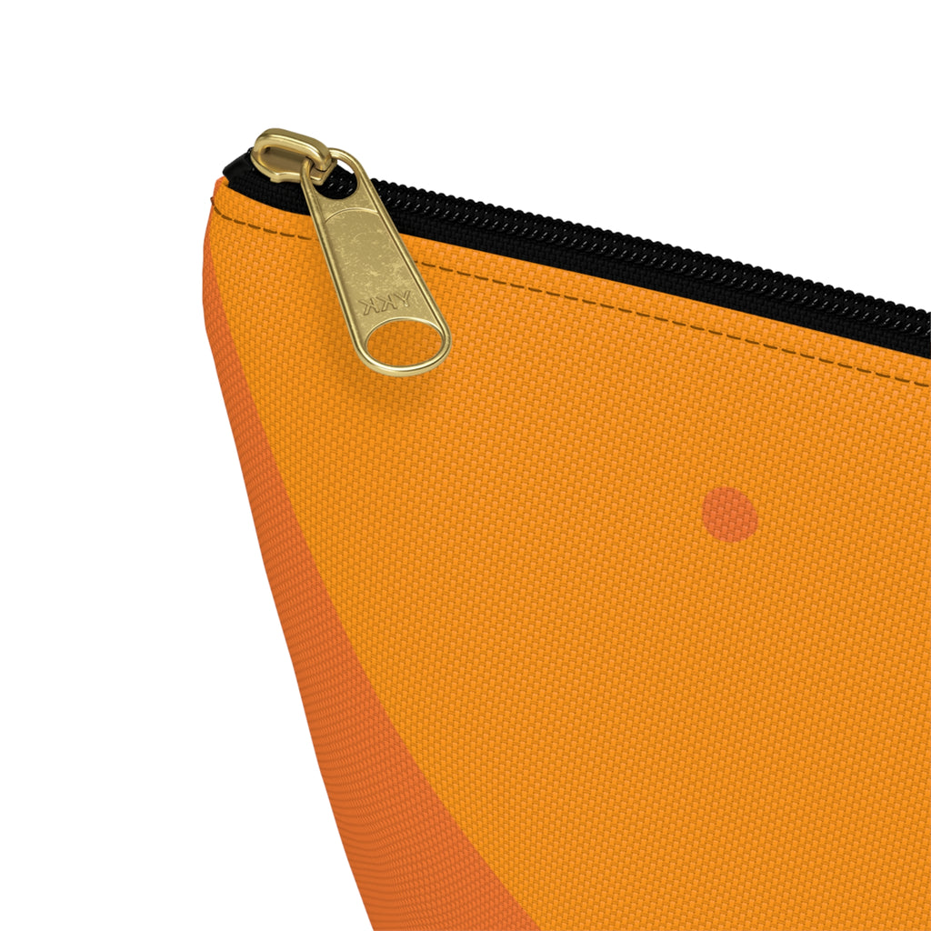 Orange Bubble Pattern Accessory Pouch | T-Bottom Makeup Bag