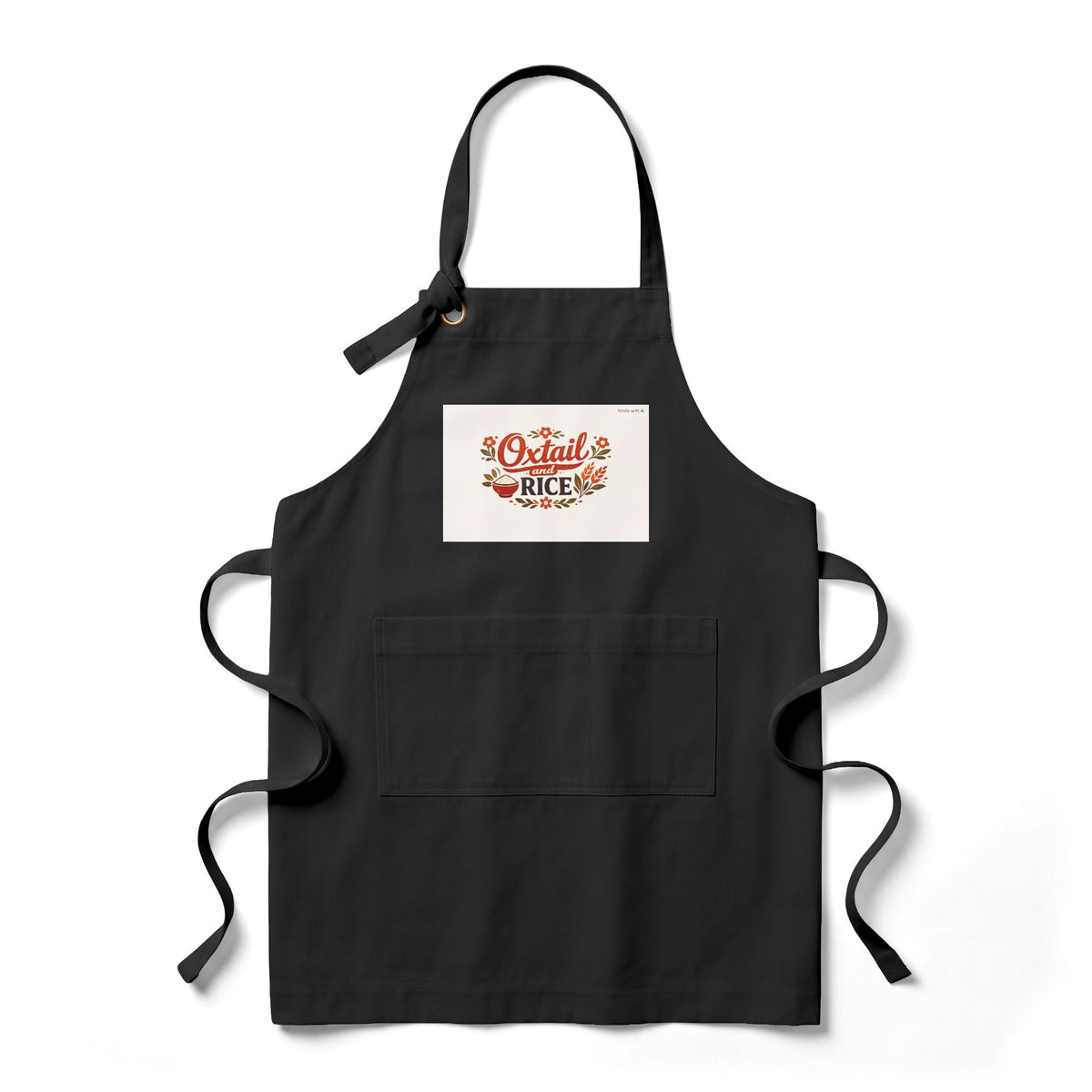 Oxtail and Rice - Heavy Twill Bib Cooking Apron