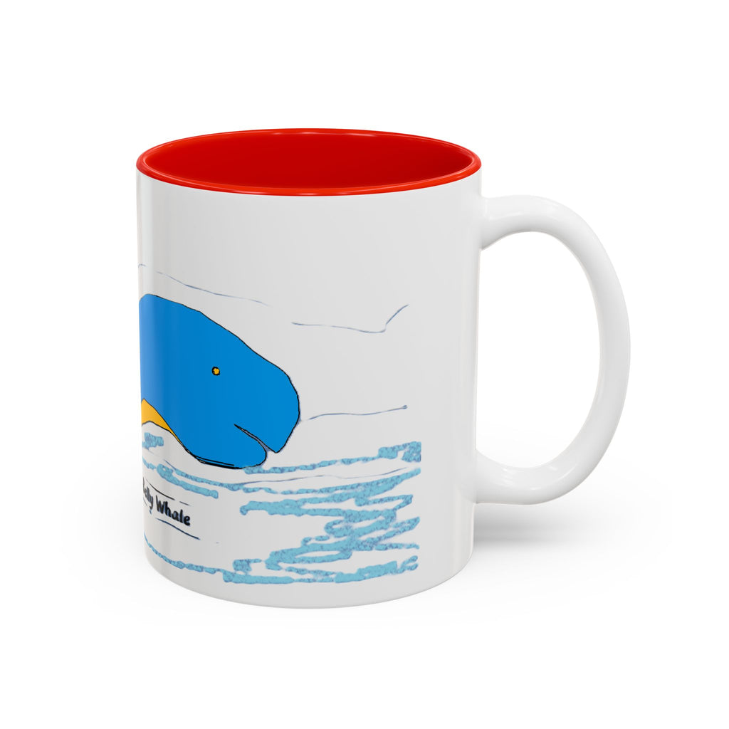 Yellow Belly Whale Two-Tone Accent Mug (11oz & 15oz)