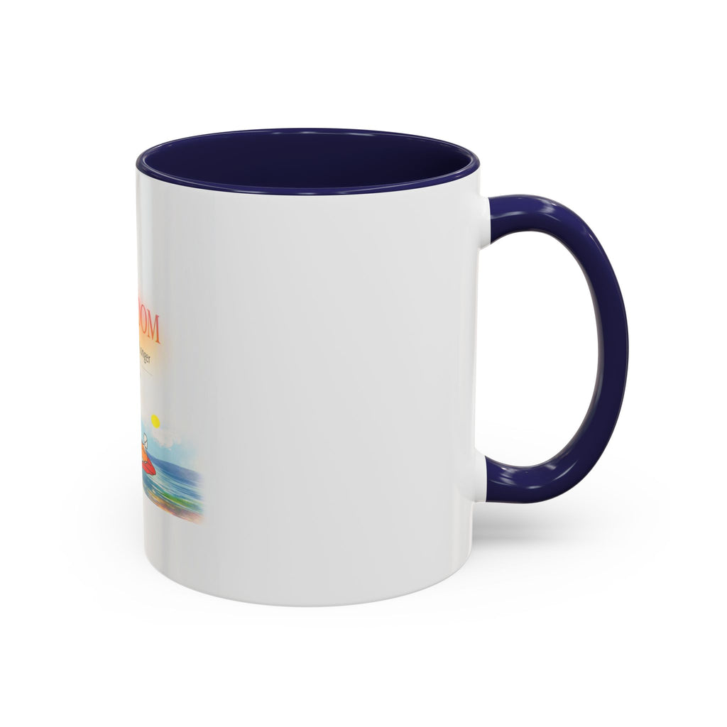 Lake Bloom Accent Coffee Mug – 'Float Slow, Stay Longer' Relaxing Kayak Design