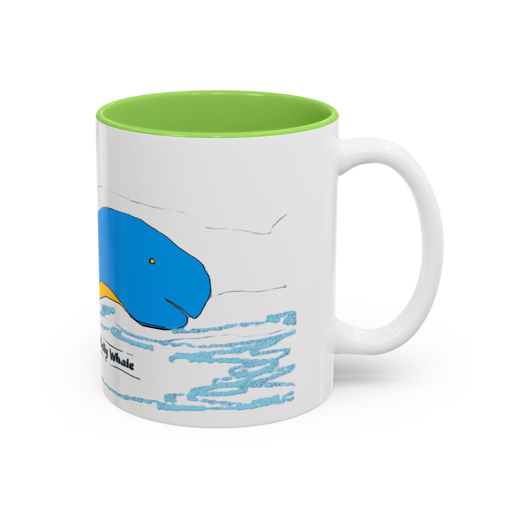 Yellow Belly Whale Two-Tone Accent Mug (11oz & 15oz)