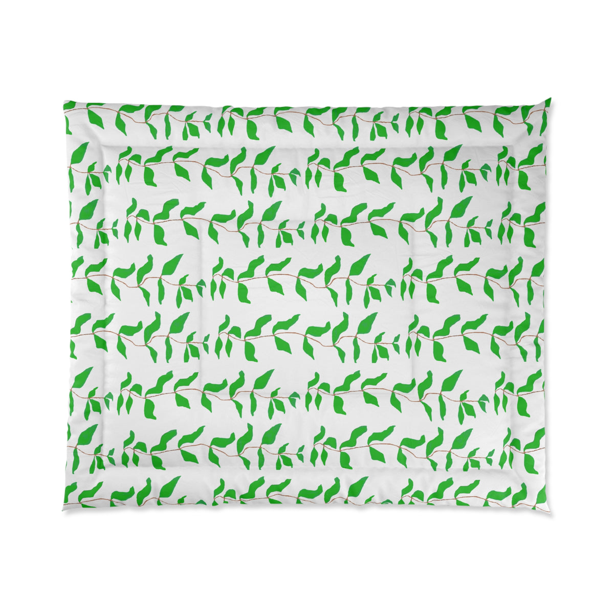 Leaf Pattern Comforter - Green Vine Botanical Duvet Cover
