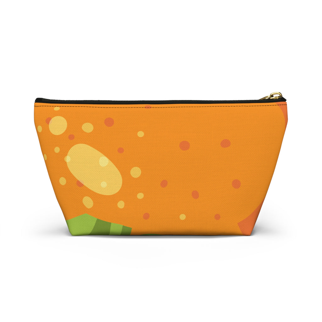 Orange Bubble Pattern Accessory Pouch | T-Bottom Makeup Bag
