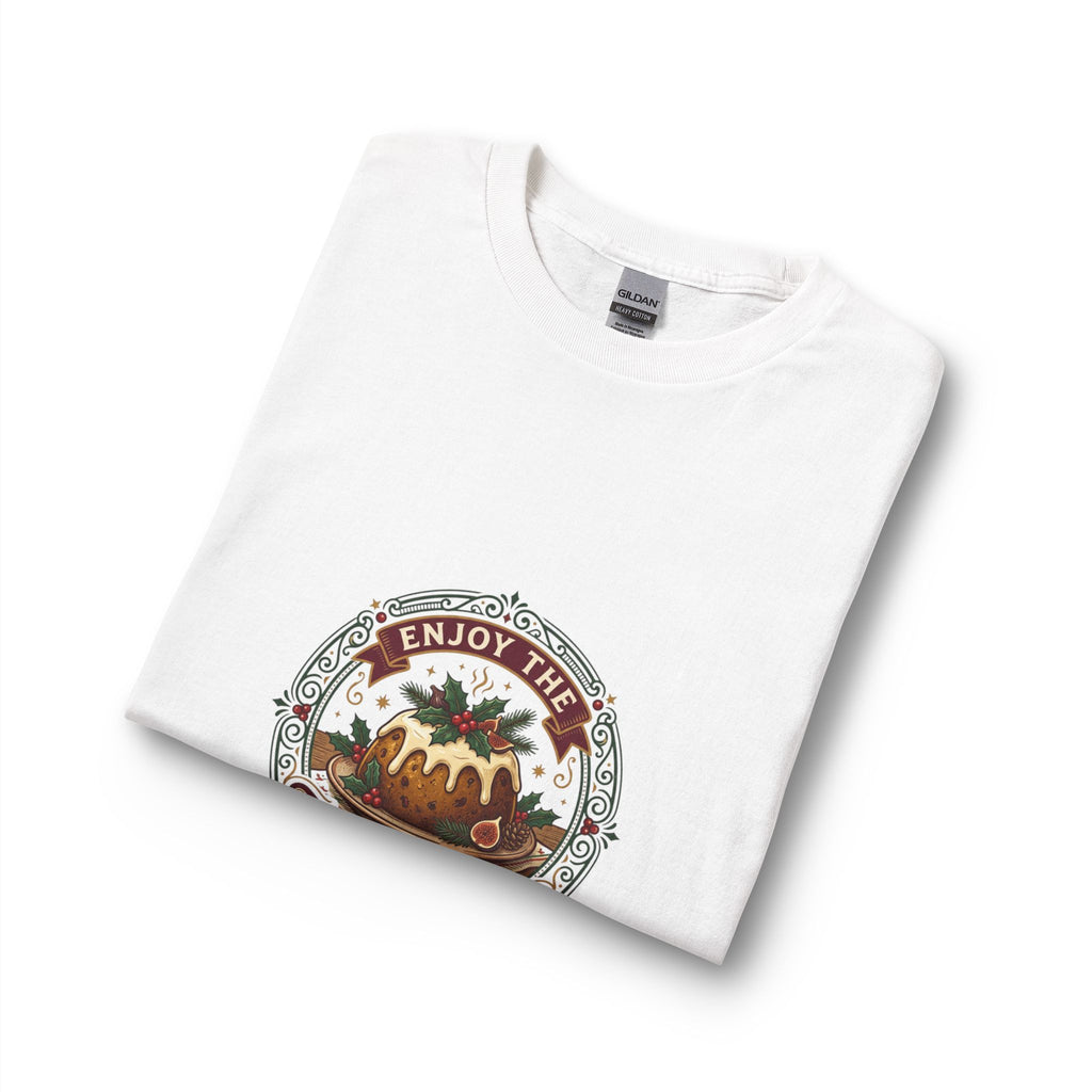 Figgy Pudding Long Sleeve Tee – 'Enjoy the Figgy Pudding' Holiday Graphic Shirt