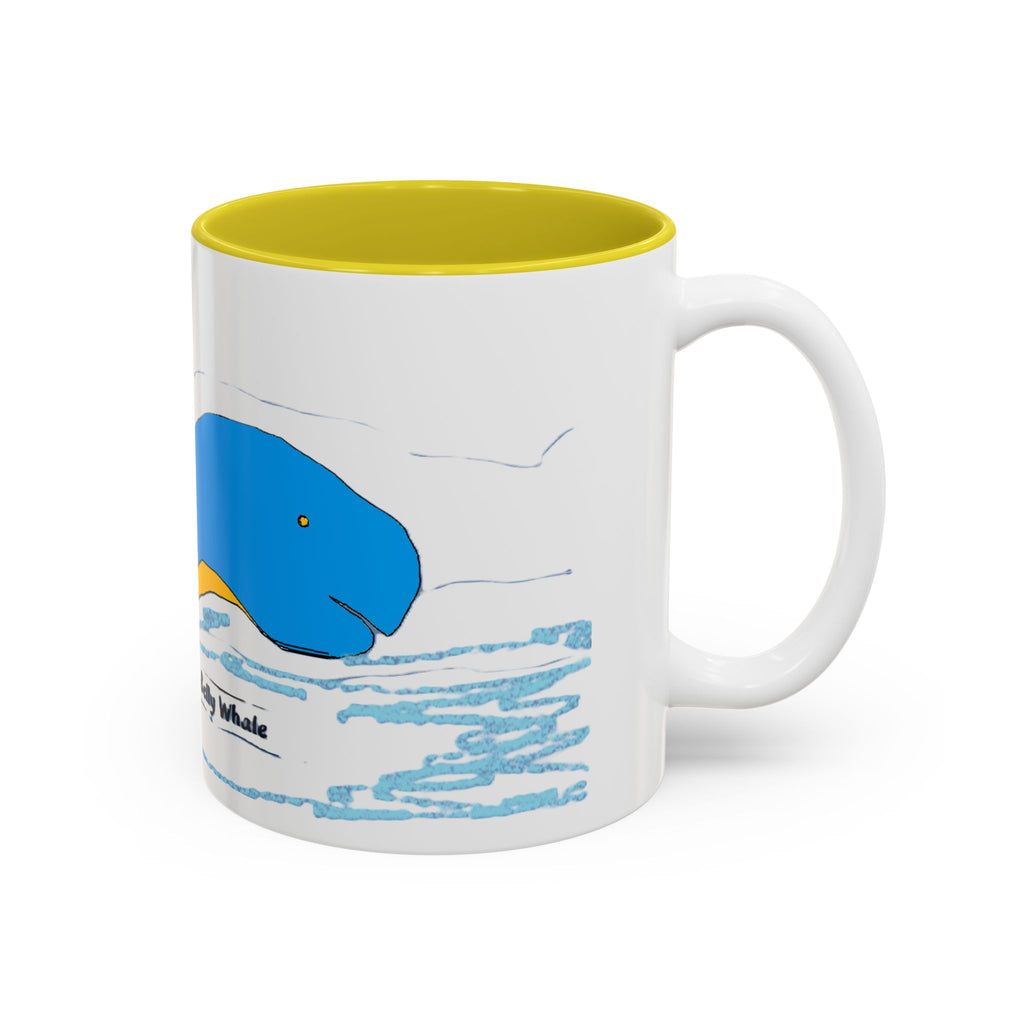Yellow Belly Whale Two-Tone Accent Mug (11oz & 15oz)