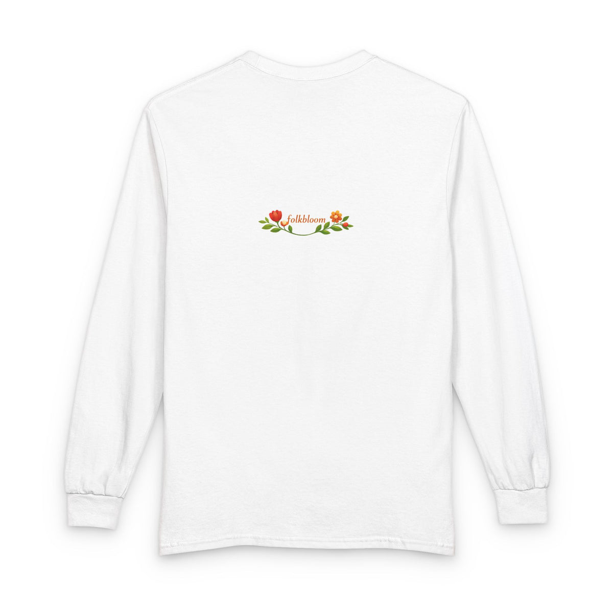 Holiday Wreath Long Sleeve Shirt — Festive Ribbon & Floral Back Detail