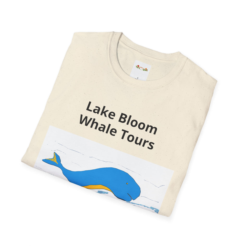 Lake Bloom Whale Tours T-Shirt — Cute Blue Whale Graphic Tee