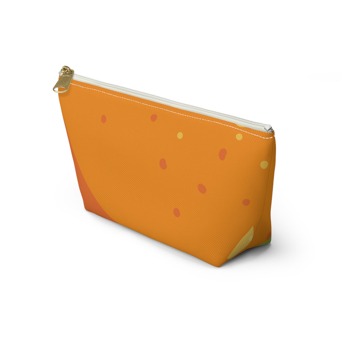 Orange Bubble Pattern Accessory Pouch | T-Bottom Makeup Bag