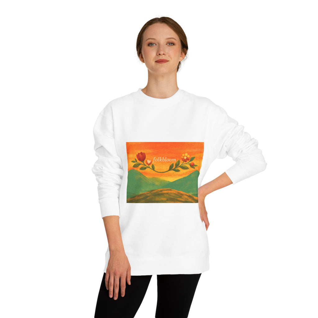 Autumn Bloom Sweatshirt — 'Stillness' Floral Graphic Crew