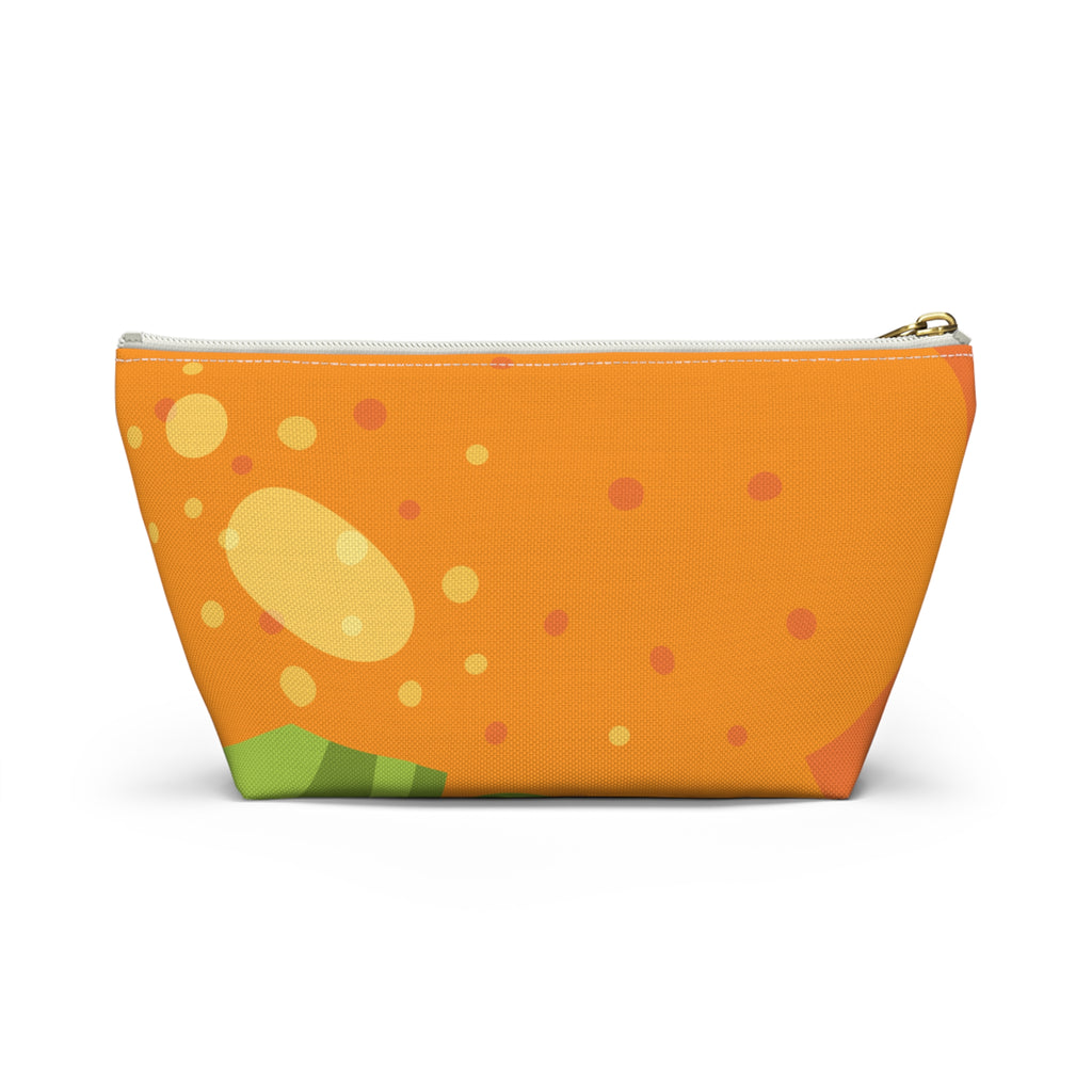 Orange Bubble Pattern Accessory Pouch | T-Bottom Makeup Bag