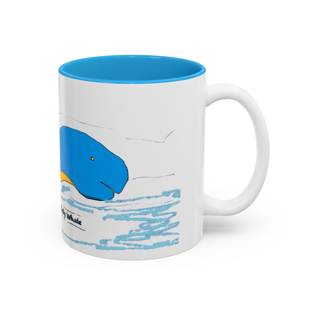 Yellow Belly Whale Two-Tone Accent Mug (11oz & 15oz)