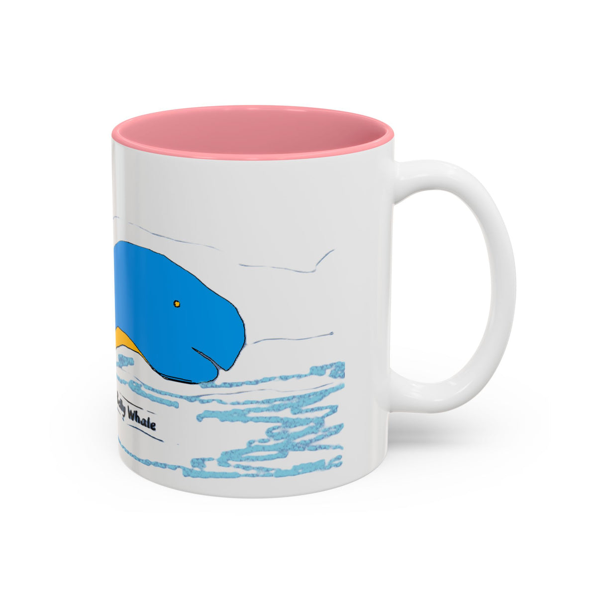 Yellow Belly Whale Two-Tone Accent Mug (11oz & 15oz)