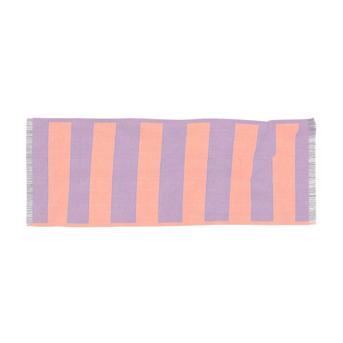Bold Striped Scarf — Reversible Orange & Purple Lightweight Fashion Scarf