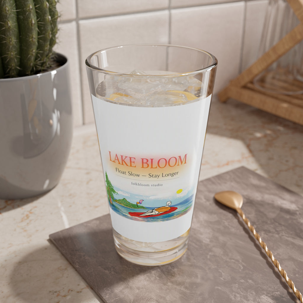 Lake Bloom 16oz Mixing Glass — Scenic Kayak Design