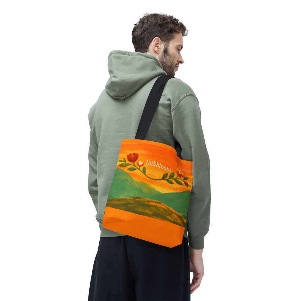 Folkbloom Floral Landscape Tote
