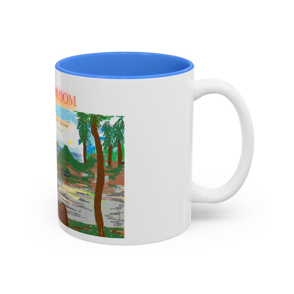 Lake Bloom Camper Mug — Scenic Adventure Coffee Cup (11oz/15oz)