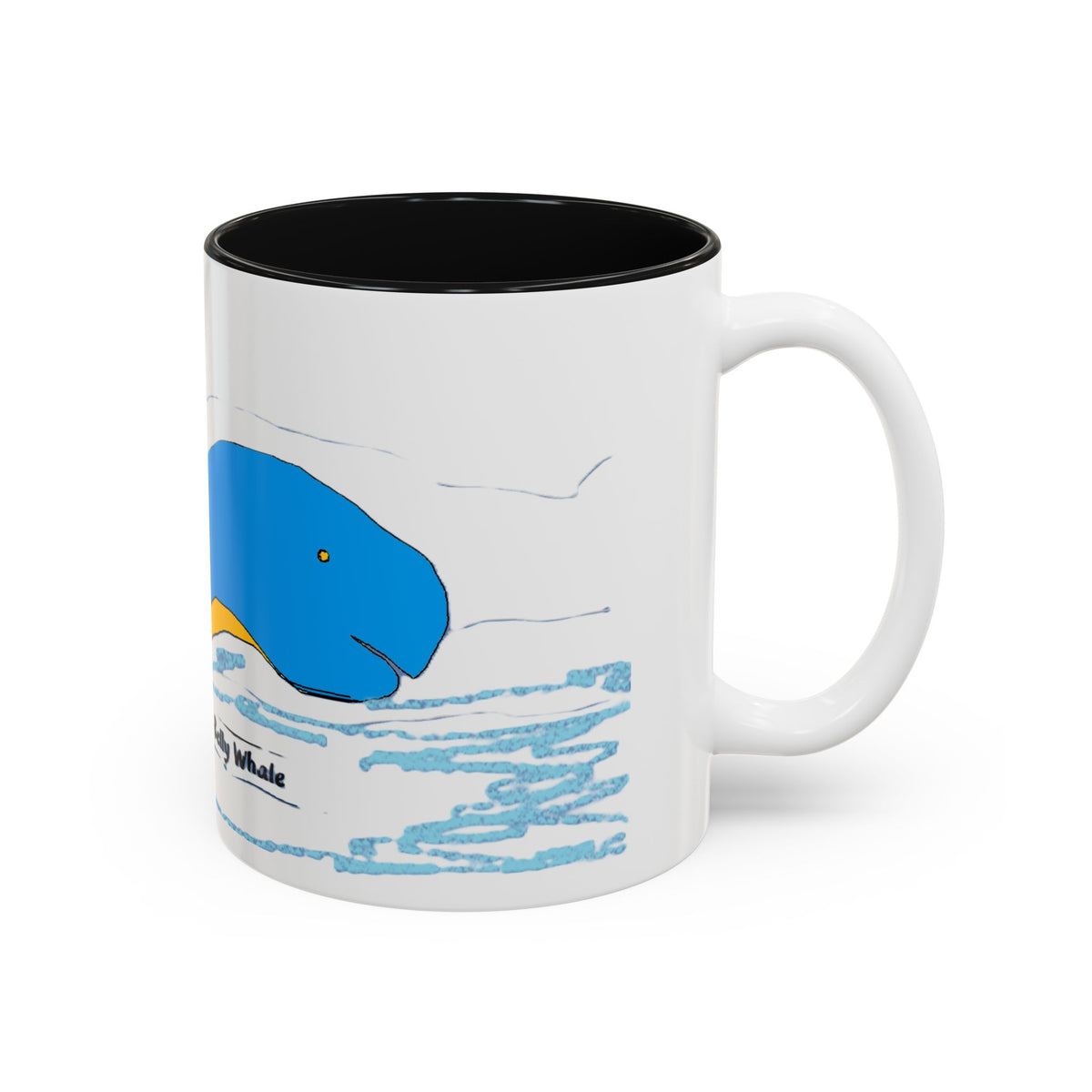 Yellow Belly Whale Two-Tone Accent Mug (11oz & 15oz)