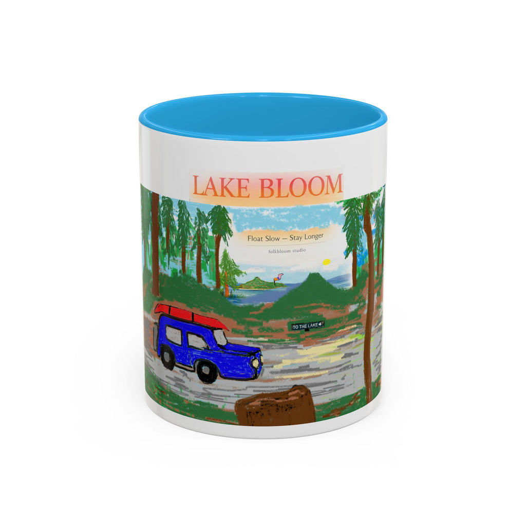 Lake Bloom Camper Mug — Scenic Adventure Coffee Cup (11oz/15oz)