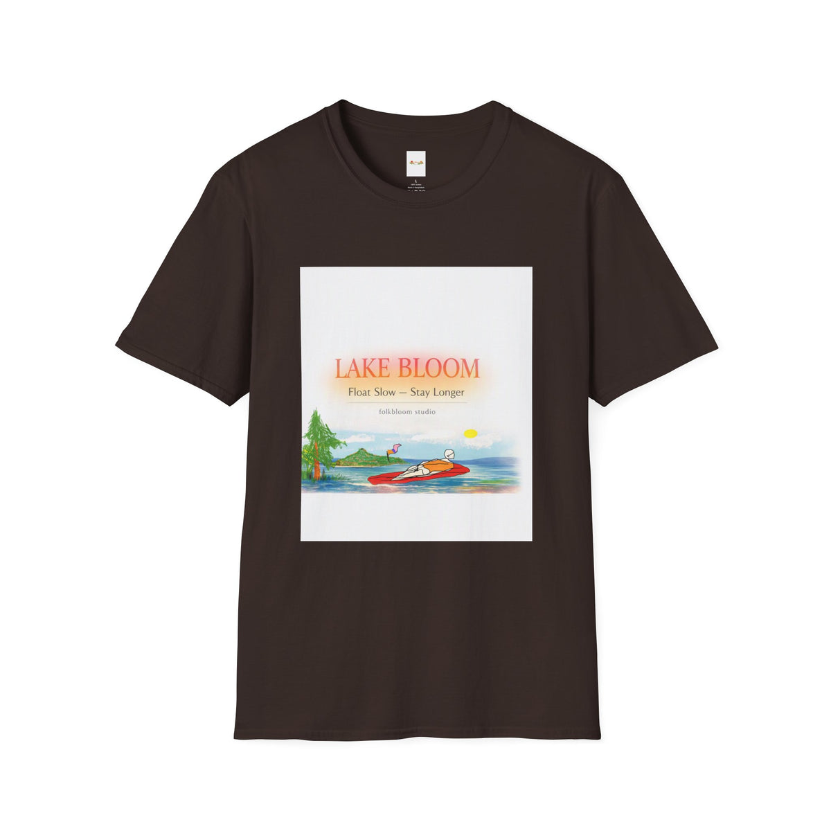 Lake Bloom T-Shirt — "Float Slow, Stay Longer" Kayak Lake Graphic Tee