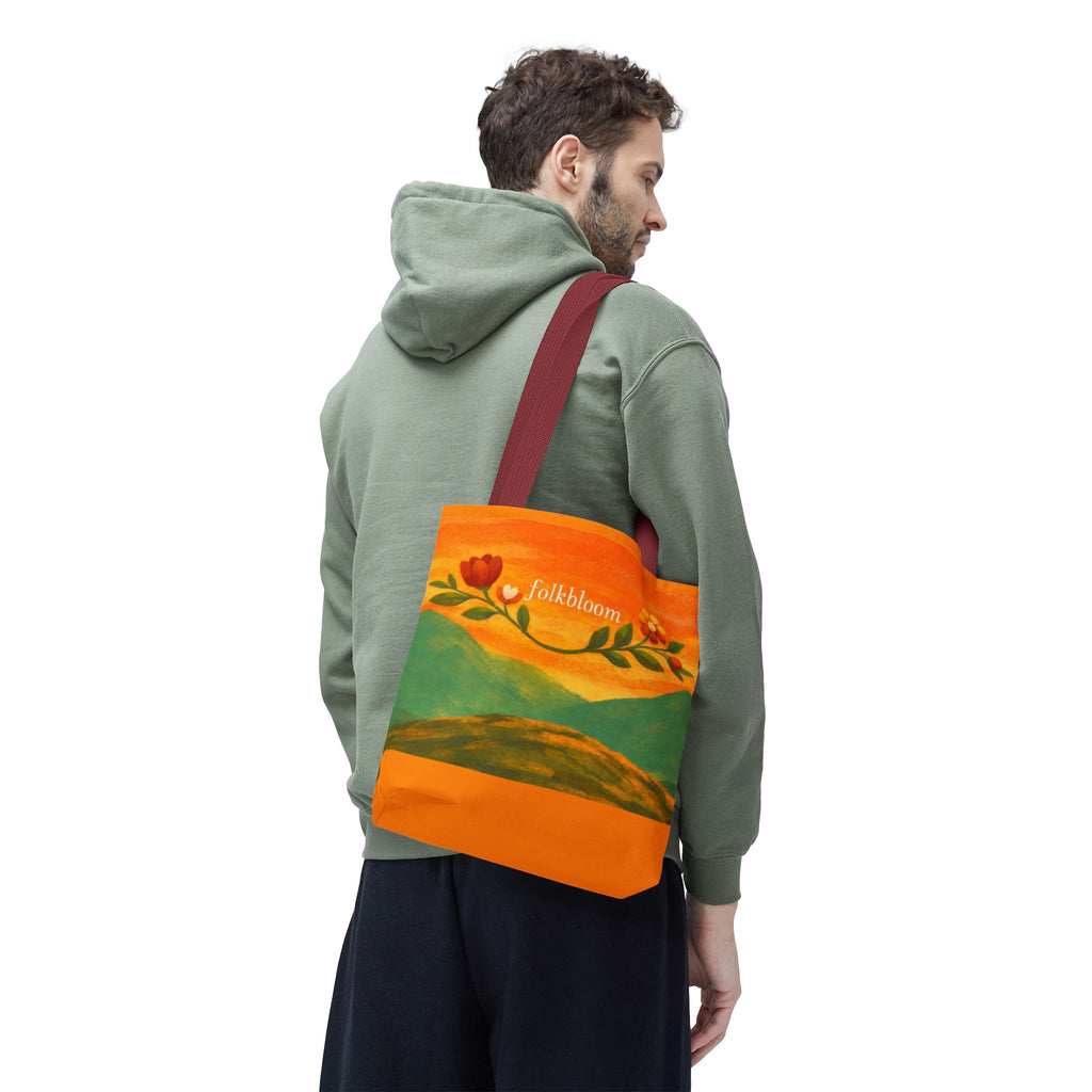 Folkbloom Floral Landscape Tote
