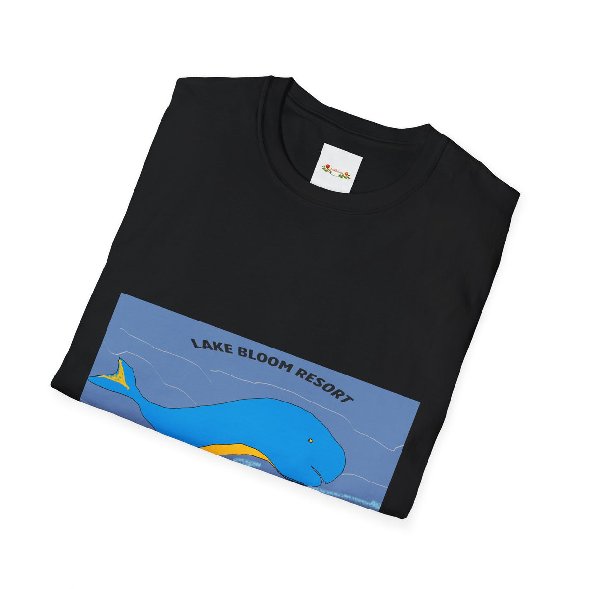 Lake Bloom Resort Whale T-Shirt — Retro Beach Vacation Tee