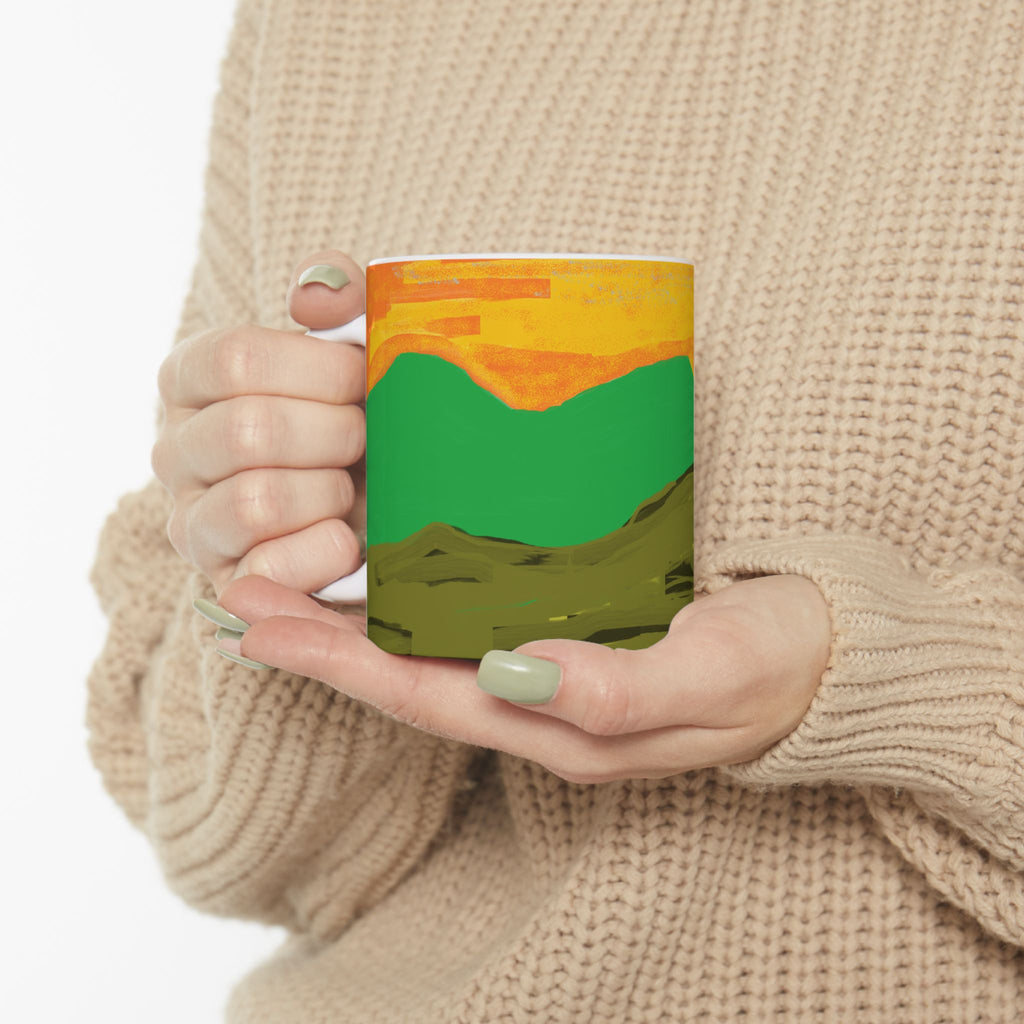 Sunset Mountain Landscape Mug | Scenic Nature Coffee Cup