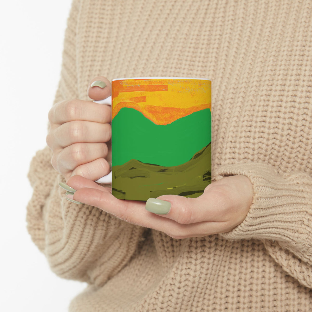 Sunset Mountain Landscape Mug | Scenic Nature Coffee Cup