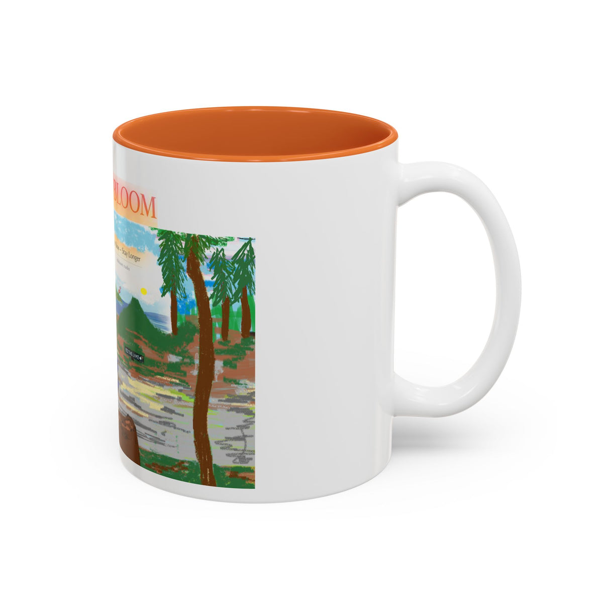 Lake Bloom Camper Mug — Scenic Adventure Coffee Cup (11oz/15oz)