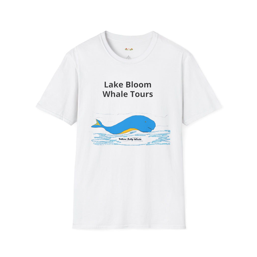 Lake Bloom Whale Tours T-Shirt — Cute Blue Whale Graphic Tee