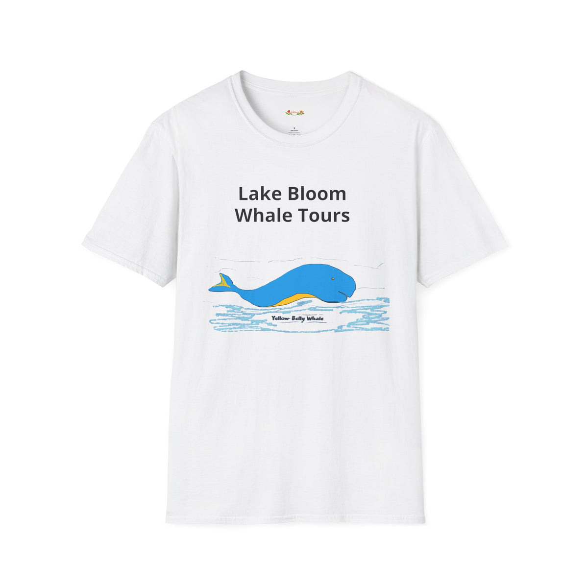 Lake Bloom Whale Tours T-Shirt — Cute Blue Whale Graphic Tee