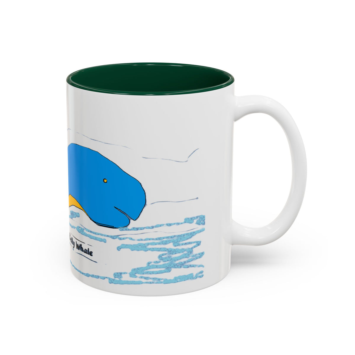 Yellow Belly Whale Two-Tone Accent Mug (11oz & 15oz)