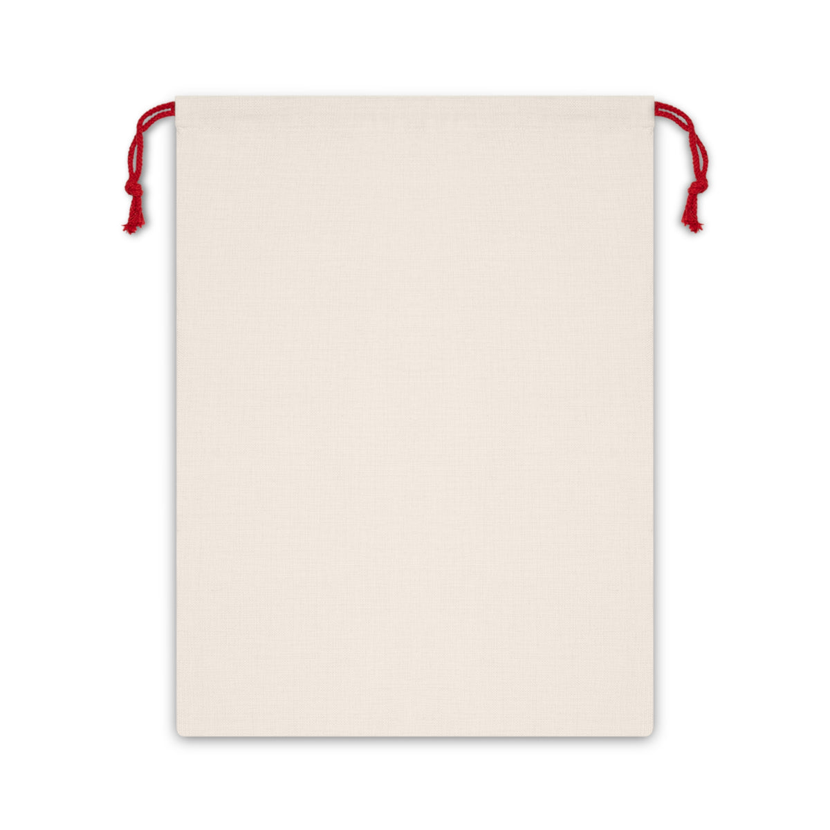 Holiday Wreath Gift Bag — Red Drawstring Christmas Pouch