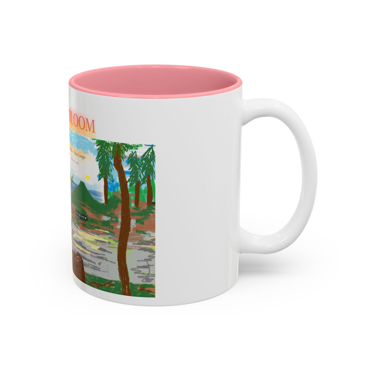 Lake Bloom Camper Mug — Scenic Adventure Coffee Cup (11oz/15oz)