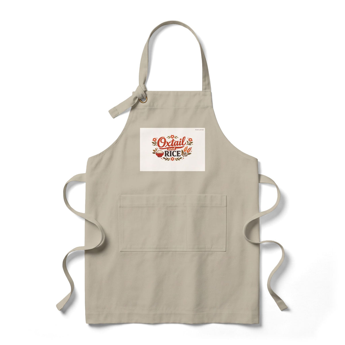 Oxtail and Rice - Heavy Twill Bib Cooking Apron