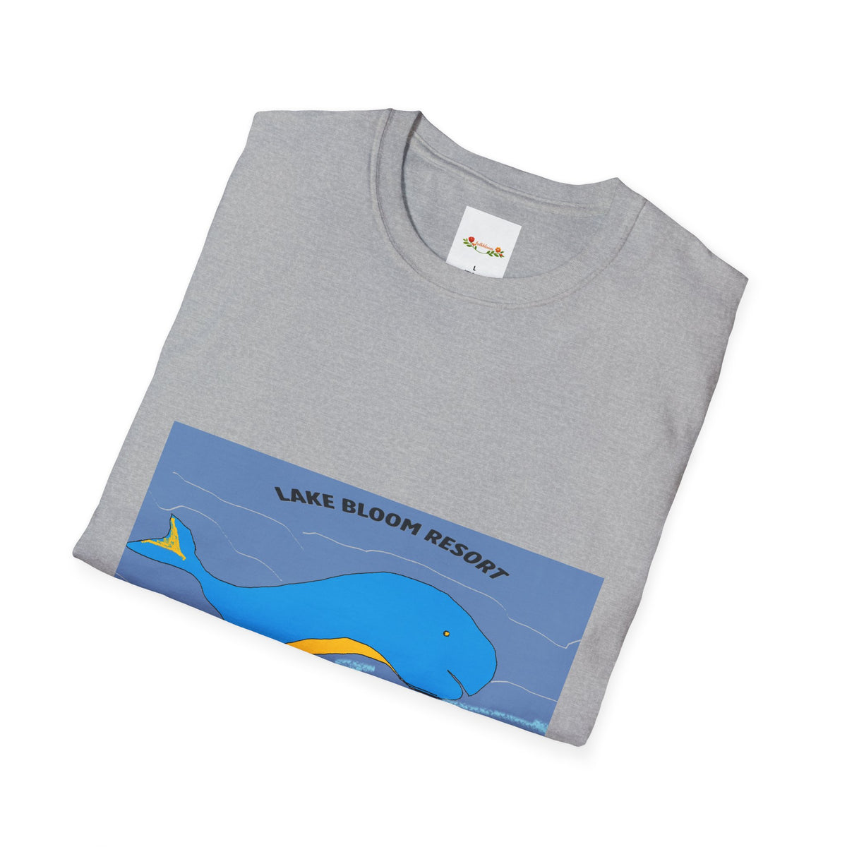 Lake Bloom Resort Whale T-Shirt — Retro Beach Vacation Tee