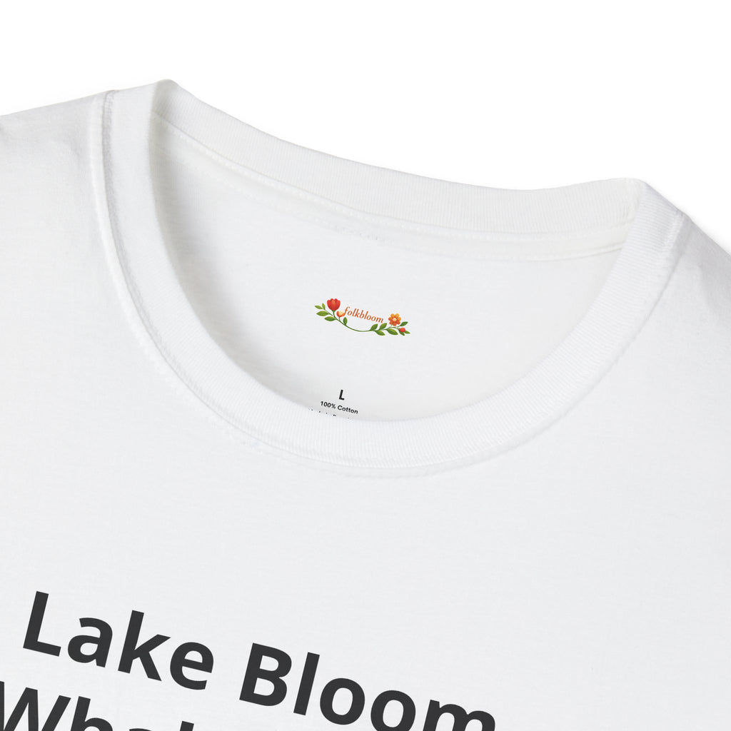 Lake Bloom Whale Tours T-Shirt — Cute Blue Whale Graphic Tee