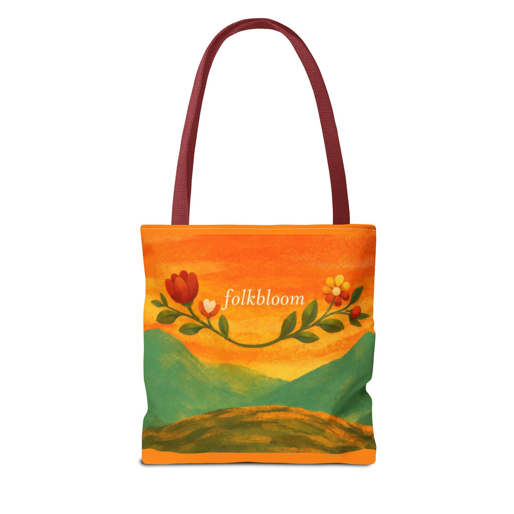 Folkbloom Floral Landscape Tote
