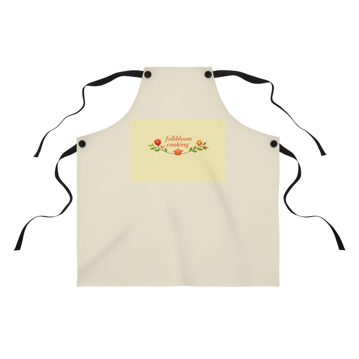 Apron — FolkBloom Cooking Floral Kitchen Apron (Cute Rustic Chef Gift)