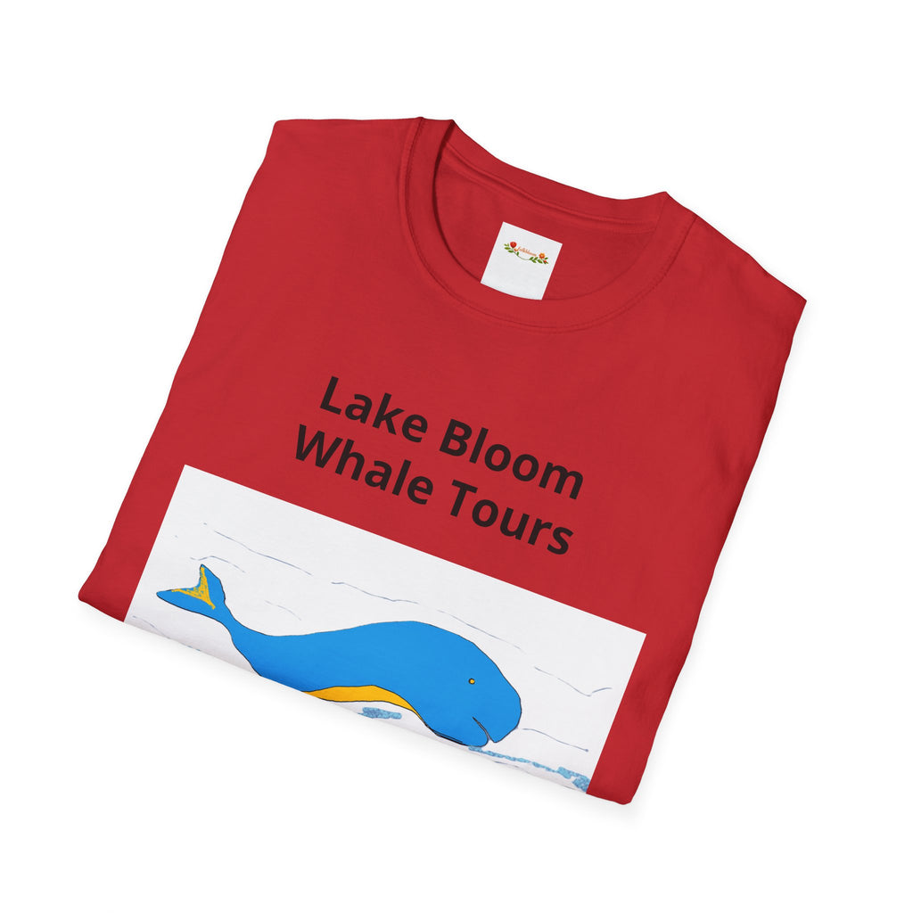 Lake Bloom Whale Tours T-Shirt — Cute Blue Whale Graphic Tee