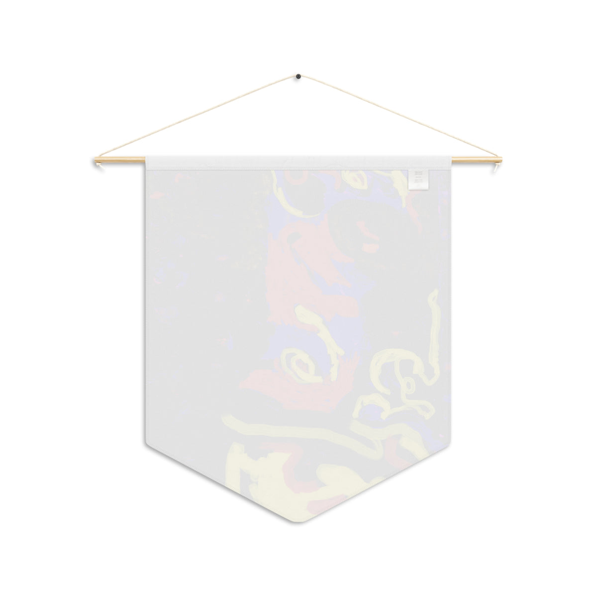 Abstract Neon Art Pennant — Bold Colorful Wall Banner