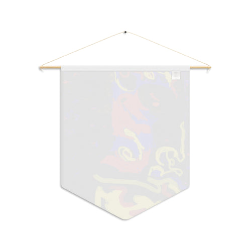 Abstract Neon Art Pennant — Bold Colorful Wall Banner