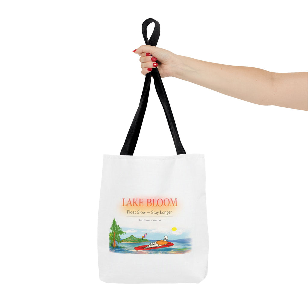 Lake Bloom Tote Bag — 'Float Slow, Stay Longer' Scenic Summer Tote