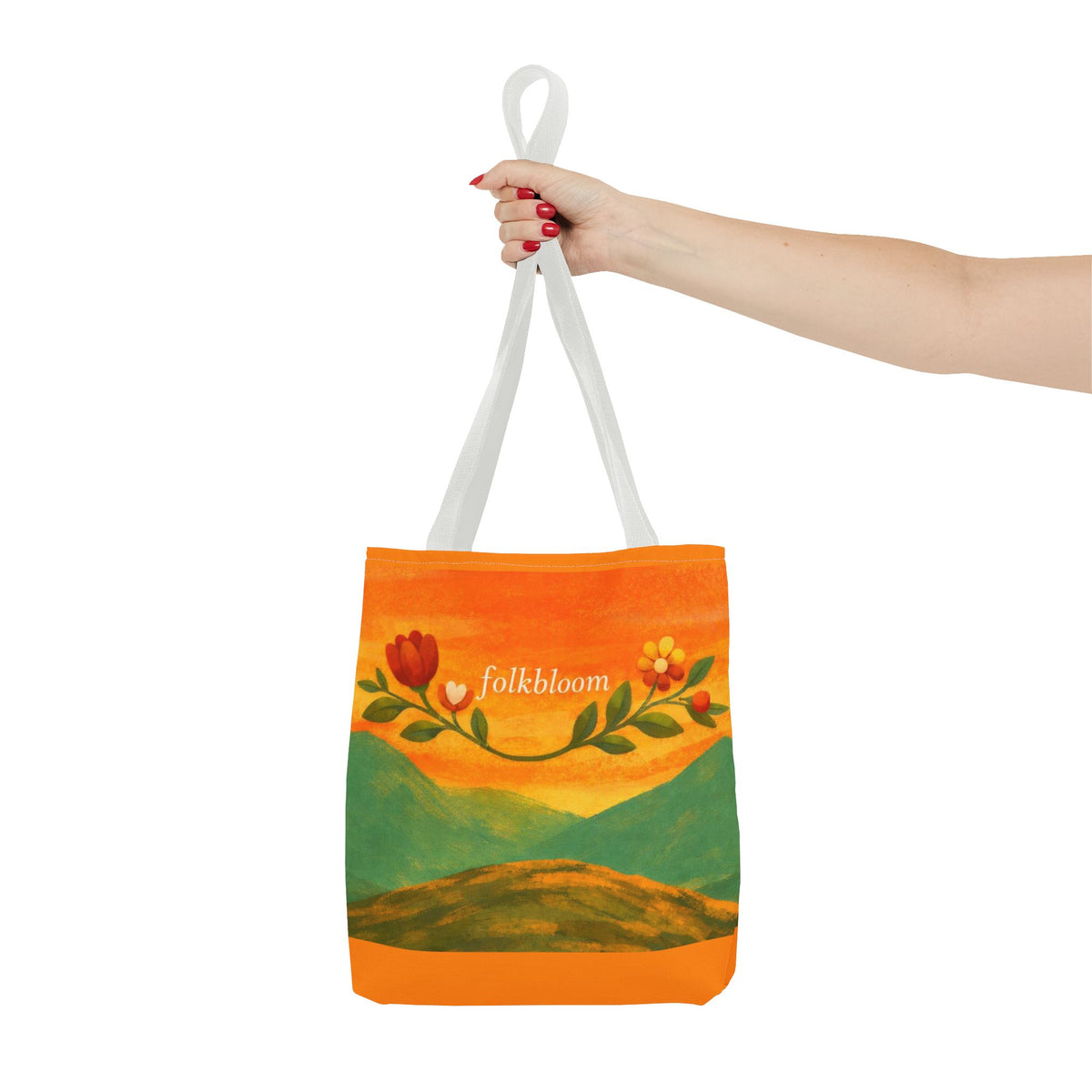 Folkbloom Floral Landscape Tote