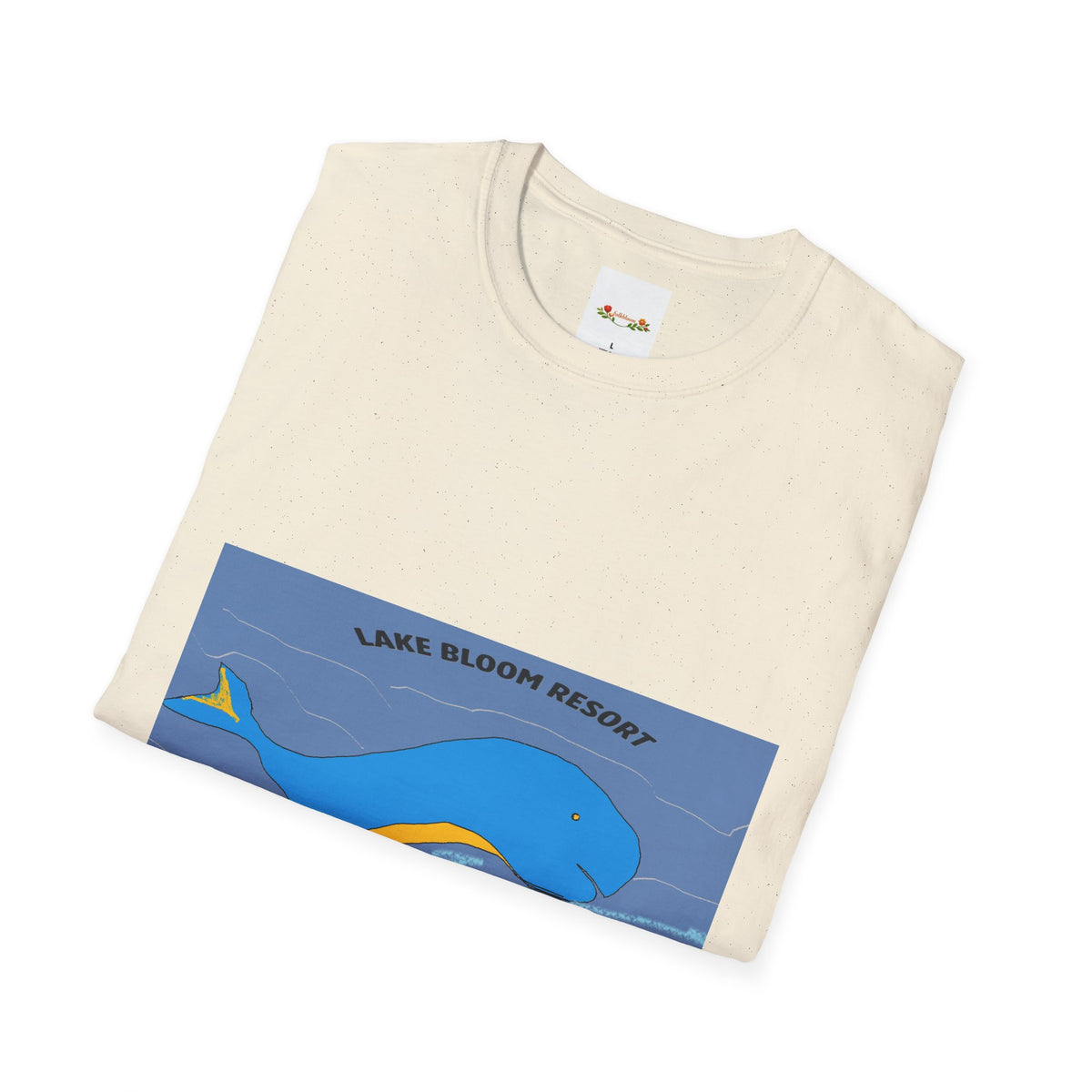 Lake Bloom Resort Whale T-Shirt — Retro Beach Vacation Tee