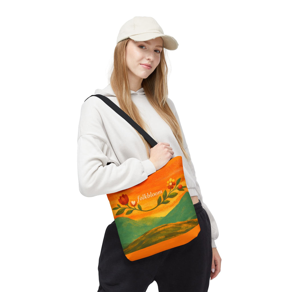 Folkbloom Floral Landscape Tote