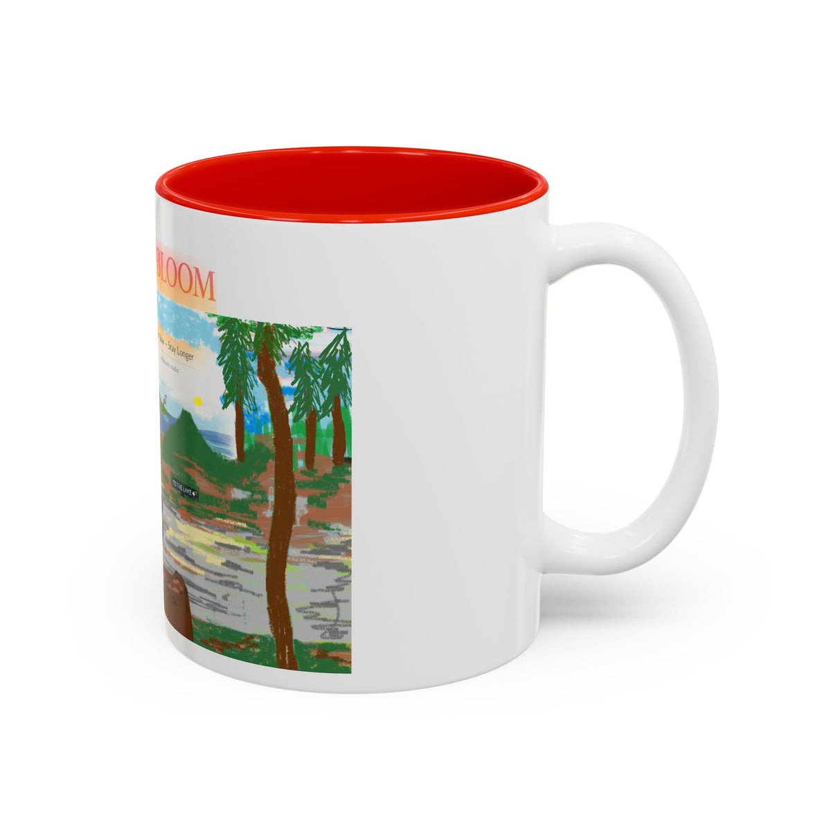 Lake Bloom Camper Mug — Scenic Adventure Coffee Cup (11oz/15oz)