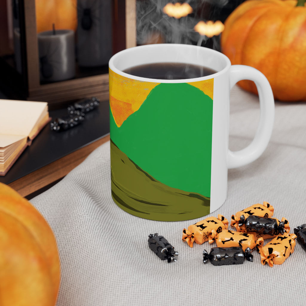 Sunset Mountain Landscape Mug | Scenic Nature Coffee Cup