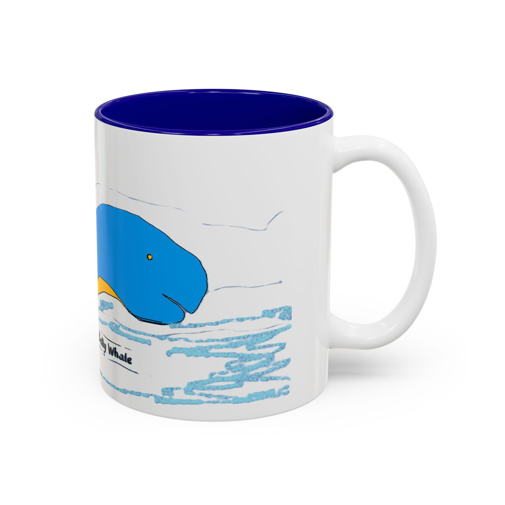 Yellow Belly Whale Two-Tone Accent Mug (11oz & 15oz)