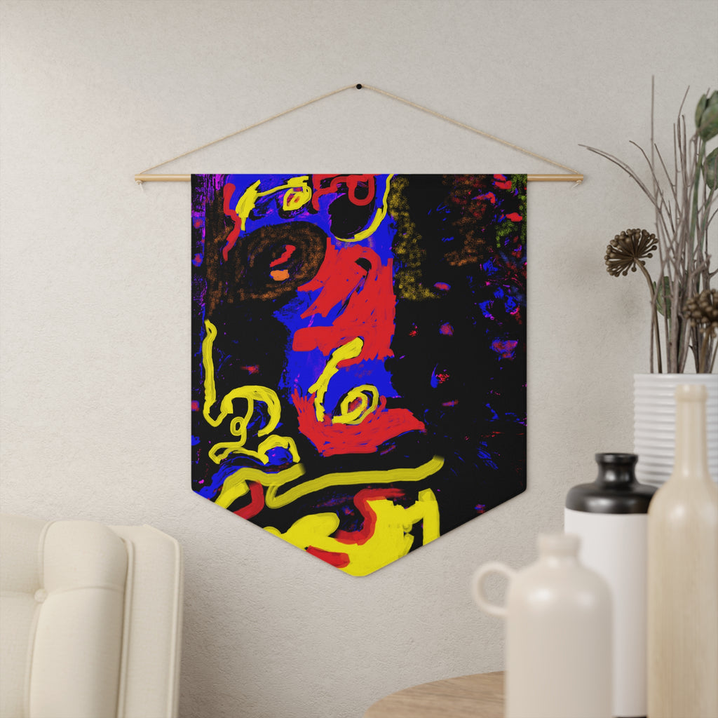 Abstract Neon Art Pennant — Bold Colorful Wall Banner